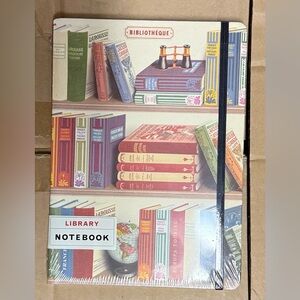 Library Themed Notebook with Elastic Band